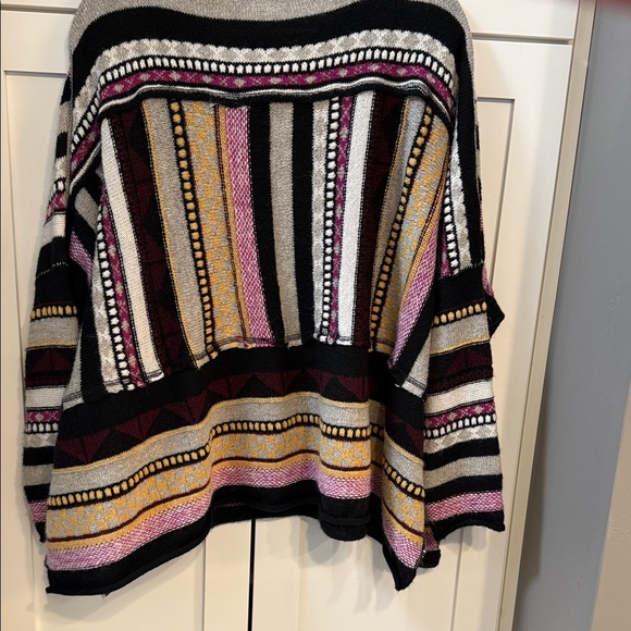 easel Striped Crewneck Sweater in Black, Pink & Cream - Picture 5 of 6